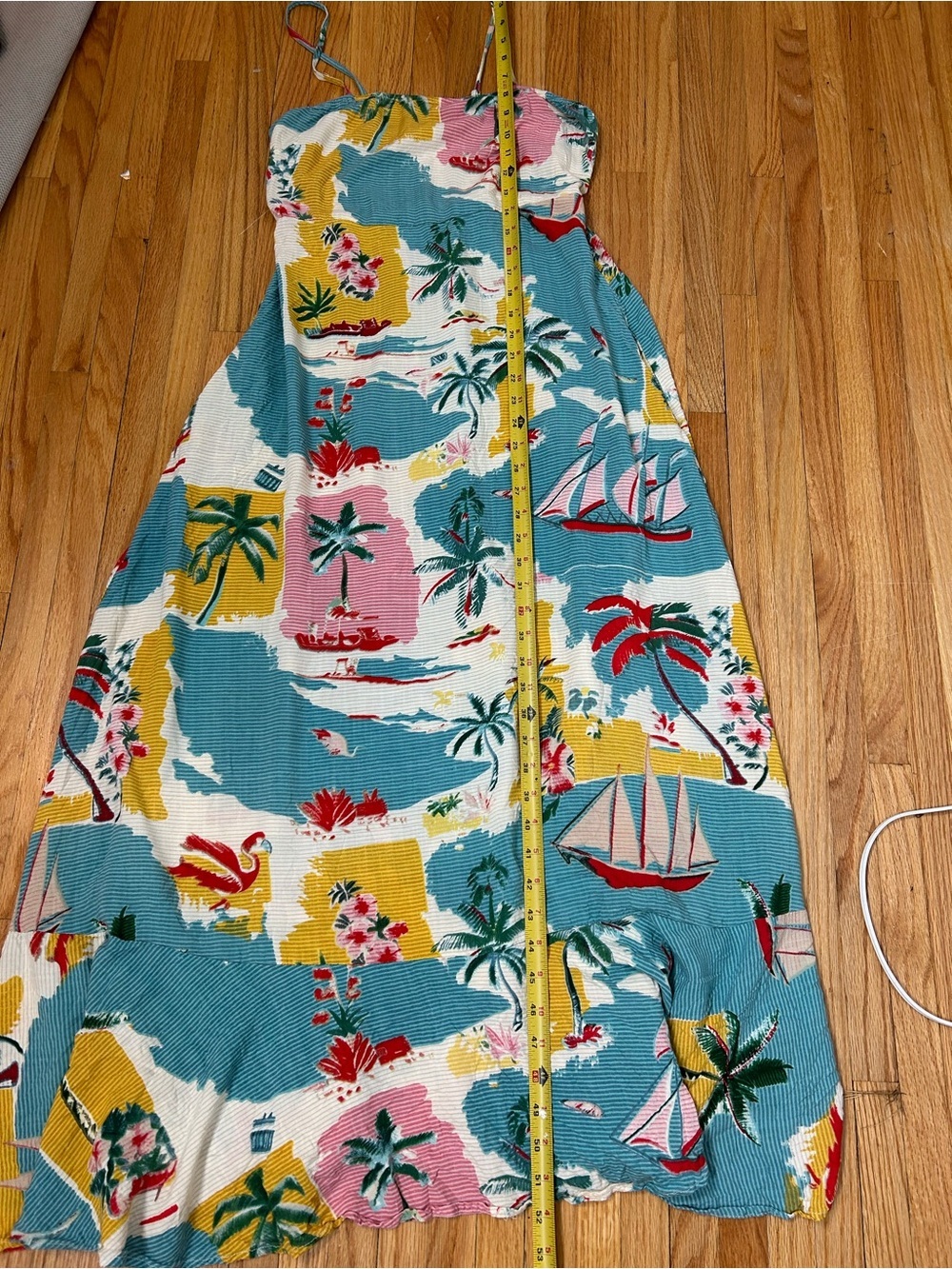 True Destinations Tiered Tropical Print Maxi Dress - Picture 8 of 8
